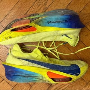 Nike ZoomX Running Shoes - Yellow and Blue Nike Alphafly 3